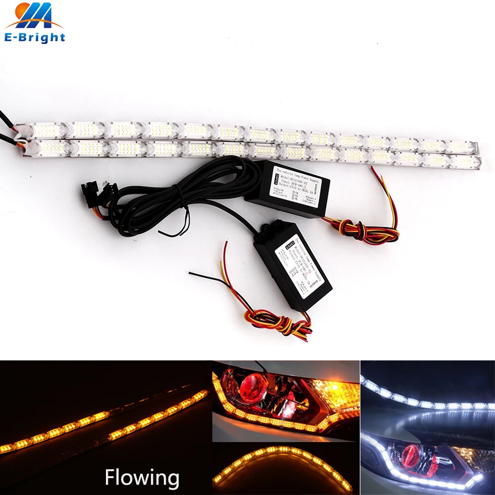 2 шт. (1 пара) Гибкая кристаллическая лампа слезы белый дневной ходовой светильник