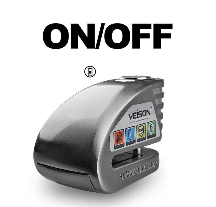 VEISON мотоцикл Водонепроницаемый USB зарядка Anti-theft 130dB мотоцикл сигнализация блокировки/велосипед дисковые безопасности Предупреждение замок 6 мм pin тормозной замок