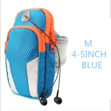 M blue 4-5 дюймов спортивный Чехол для наручной сумки для iPhone X, 8, 7, 6, 6s плюс 5 SE водонепроницаемый чехол для телефона нарукавный спортивный чехол Сумки для Xiaomi Redmi 4x - Цвет: M blue