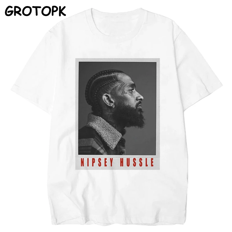 Мужская футболка с принтом The Great Nipsey, белая футболка в стиле хип-хоп, Harajuku, уличная одежда, рэпер Lil Peep Nipsey Hussle, мужская одежда