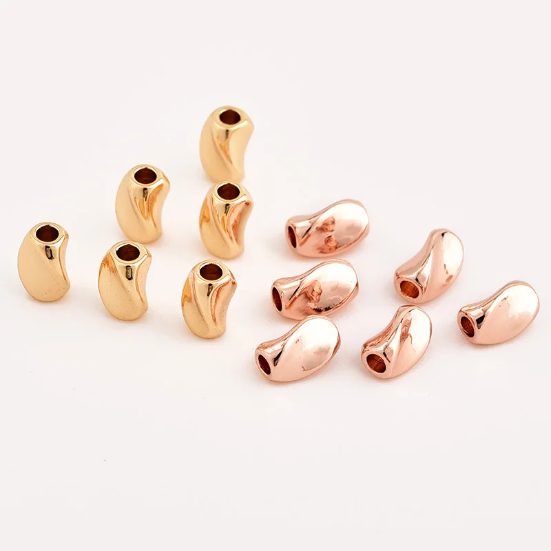 Позолоченные нестандартные бусины высокое качество без выцветания аллергии