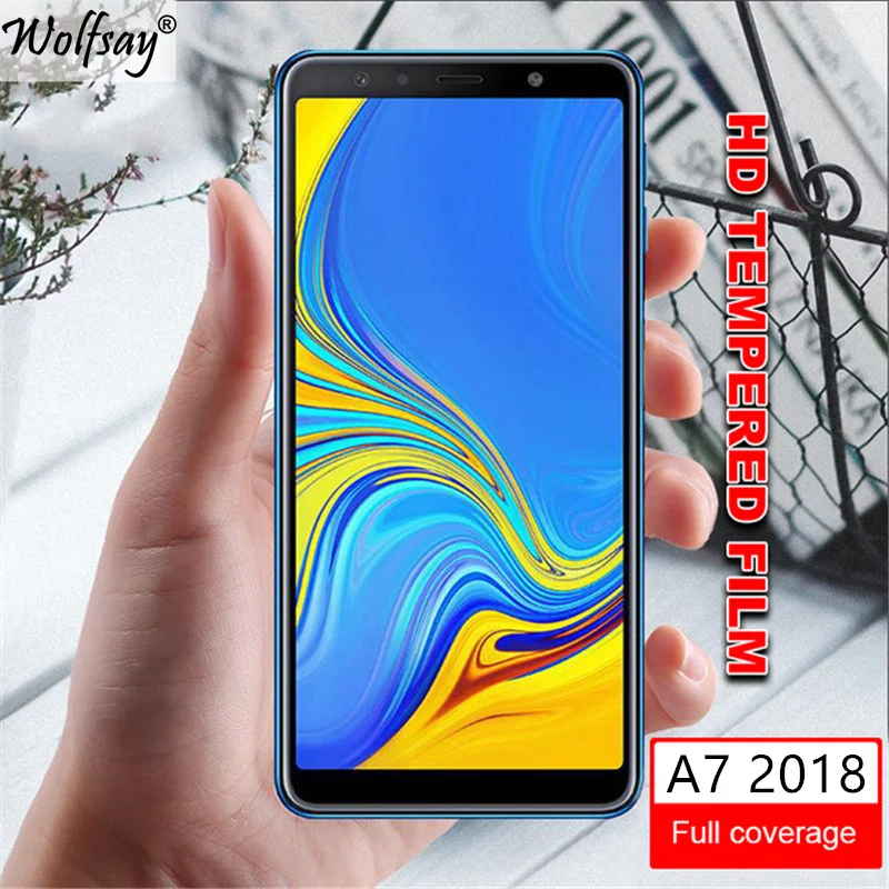 Защитное стекло закаленное для Samsung Galaxy A7 2018|Защитные стёкла и плёнки телефонов| |