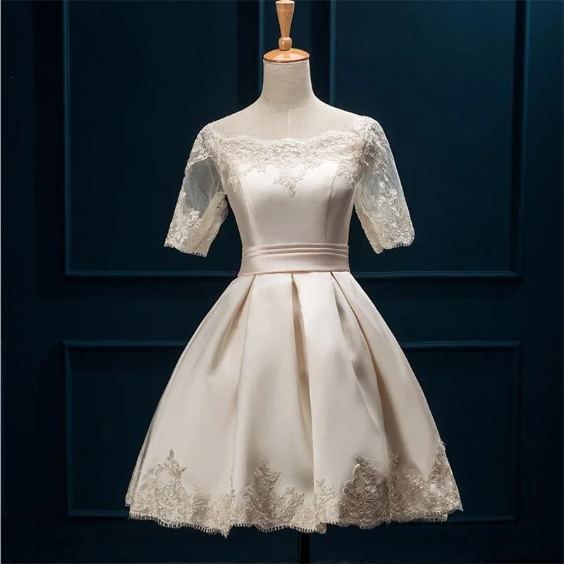 CEEWHY Vestidos Dama de Honor белое свадебное платье элегантные платья подружки невесты Короткие платья для женщин Festa de Casamento
