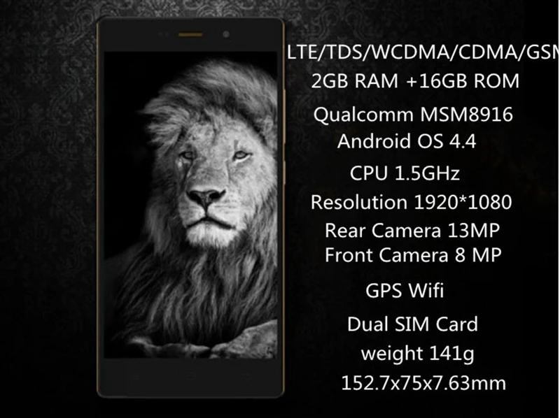 Hisense H910 K8 Mobile Phone 2G RAM 16G ROM 5.5 Inch Octa-Core 4G FDD-LTE Dual Sim 13MP Camera 1080P 2750mAh C20 | Мобильные