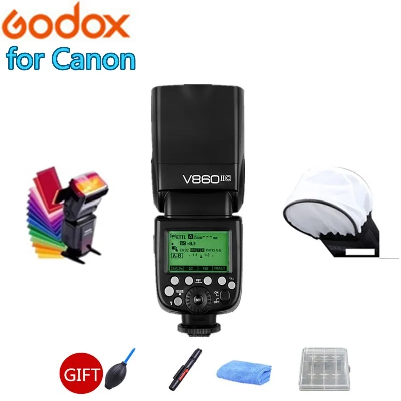 Фотовспышка Godox V860IIC для фотоаппарата фотовспышка Canon DSLR с фотовспышкой и