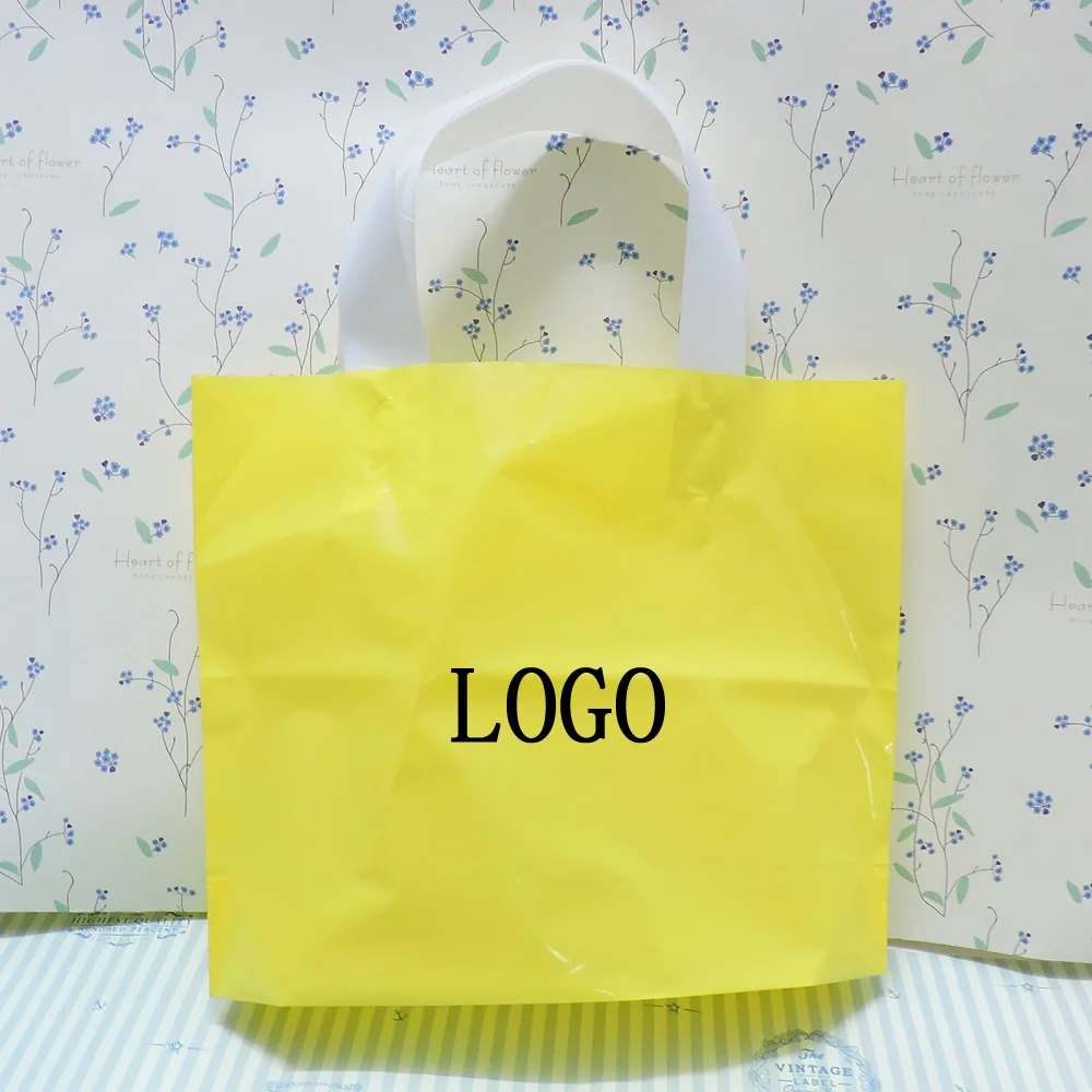 45x35+10cm custom printed logo gift plastic bag/handle packaging bag/shopping bags for clothing | Дом и сад