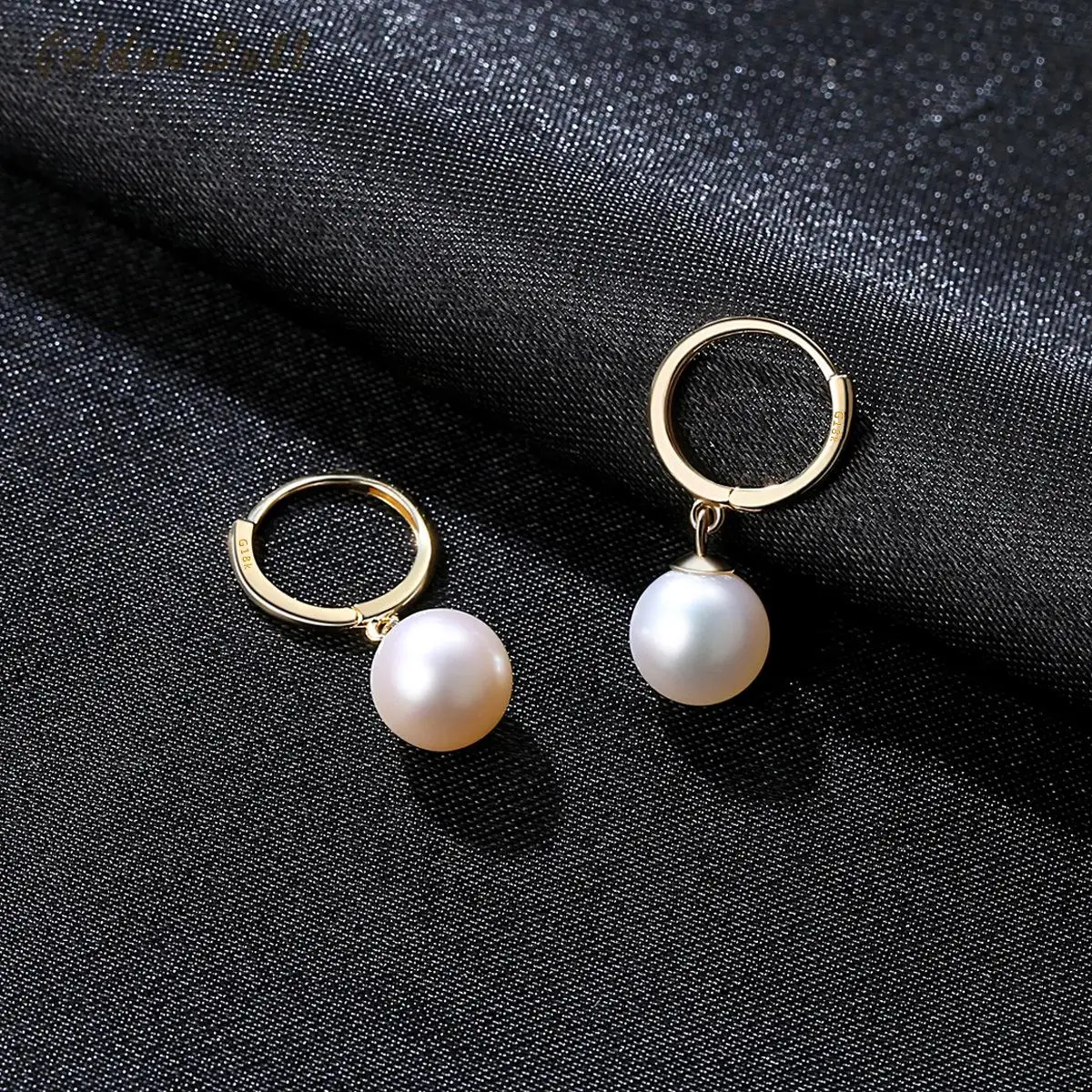 18K Gold Earings Aretes Earing Brincos 6.5-7mm Natural Bead Pure Earrings Ear Hook Korean Female Ol Dance Aesthetic Wedding | Украшения и