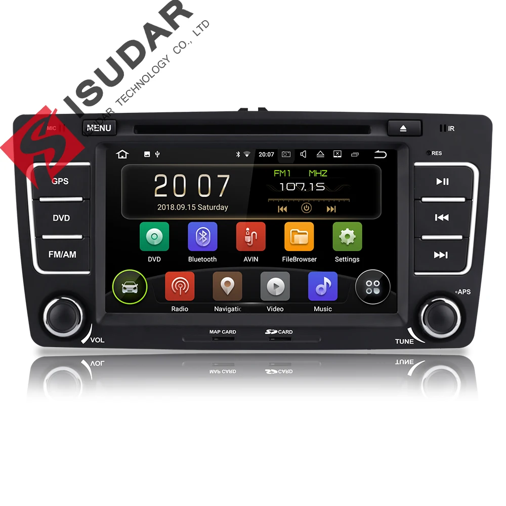 Isudar автомобильный мультимедийный плеер 2 Din Android 8 1 для SKODA/Yeti/Octavia 2013 2009 din