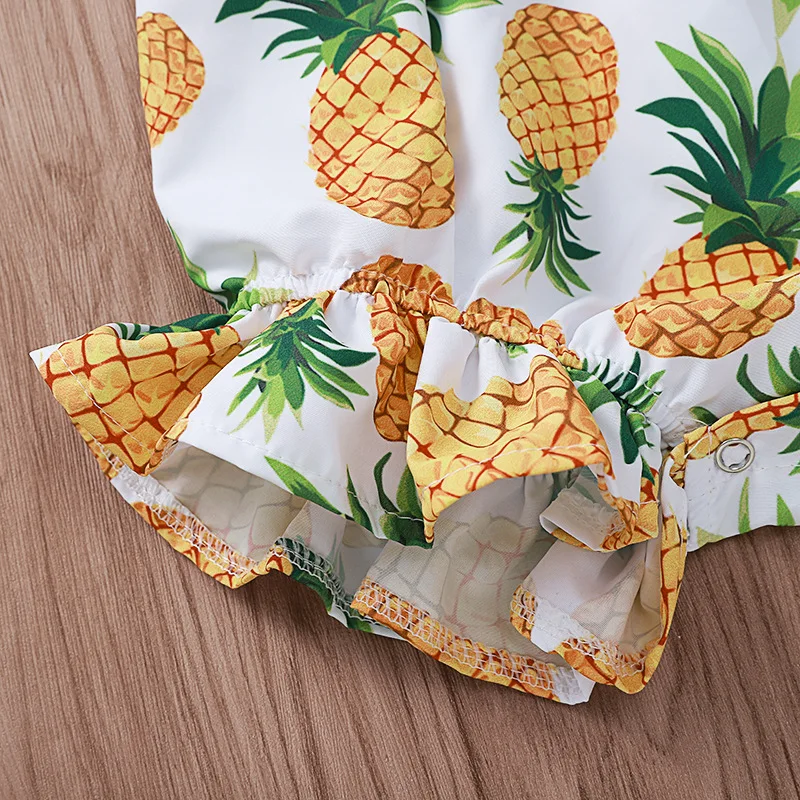 Наряд с ананасами детские комбинезоны для малышей летний костюм открытой спиной