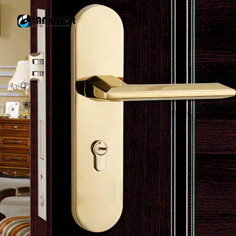 PVD золотистый дизайн ручки медный сердечник оборудование Блокировка