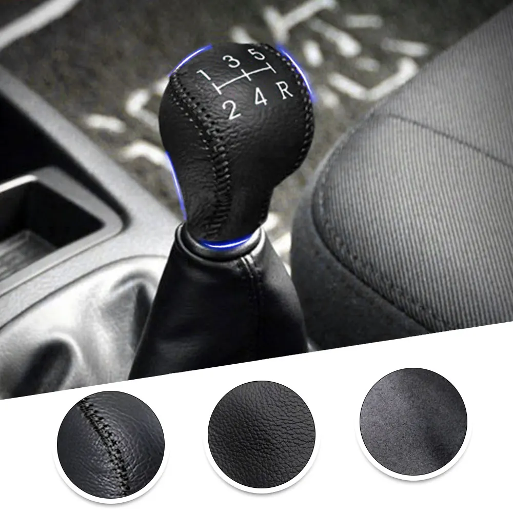 Black Автомобильный чехол из искусственной кожи для KIA Cerato 2005-2012 SPORTAGE 2007-2013 чехол для рычага переключения передач рычаг переключения передач - Название цвета: Black