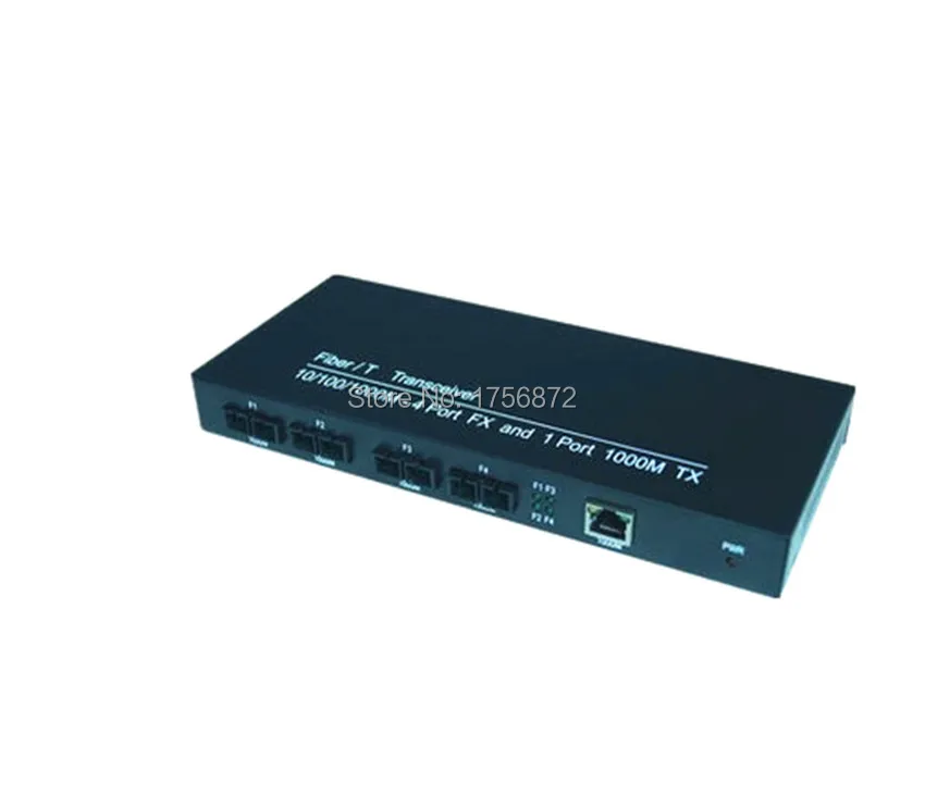 

1 piece 1000m 4F1E giga dual fiber 1x 1000m RJ45 20km 4 fiber ports 1 ethernet ports fiber converter ethernet switch