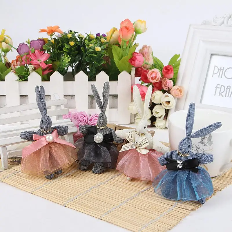 2Pcs/Lot Mini rabbit Stuffed Plush Toys 12cm Small pelucia Pendant Kids Birthday Gift Party Decor 011 | Игрушки и хобби