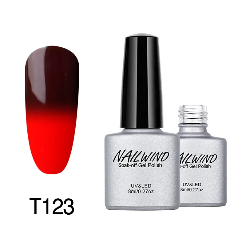 NAILWIND 8 мл изменение температуры ногтей цвет хамелеон УФ карамельный цвет гель лак для ногтей длительный Замачивание от лаков Lucky Gel - Цвет: 123