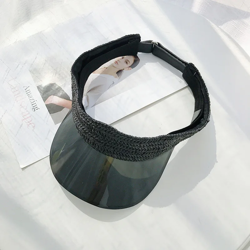 USPOP новинка 2019 шляпы от солнца прозрачные соломенные кепки без топа модные летние