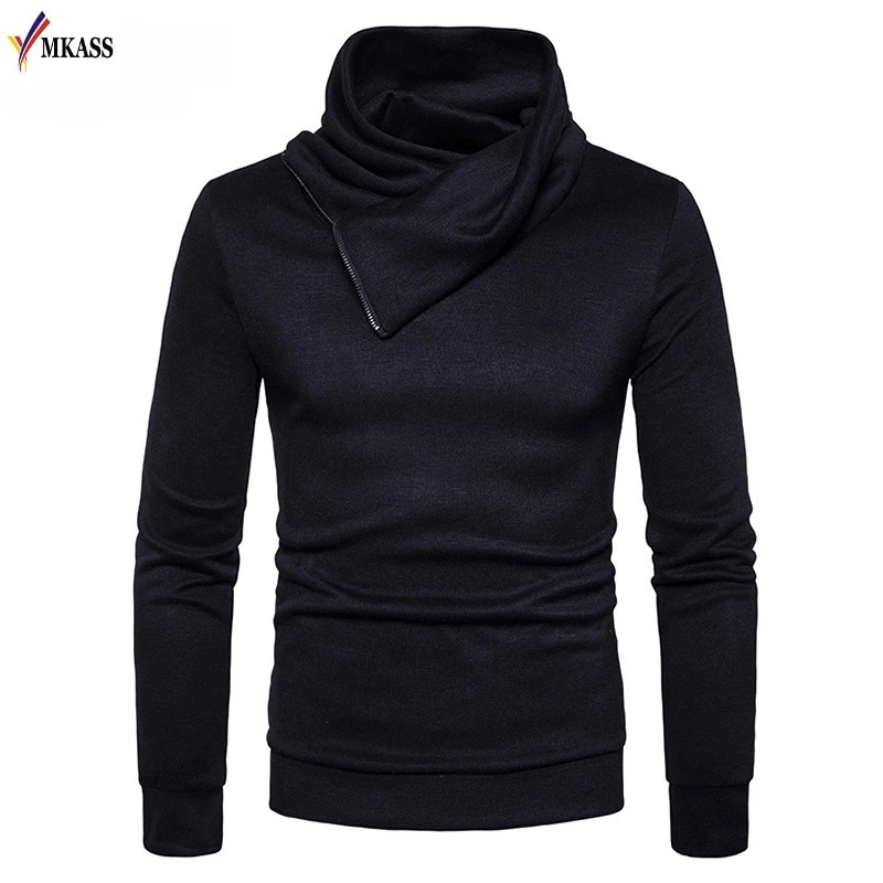 2018 hot sweater pullover men male brand casual slim sweaters men soild color hedging turtleneck mens sweater xxl free global shipping