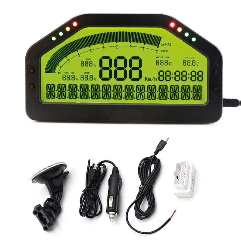 Сенсорный ЖК экран 9000 об/мин ралли датчик сенсорный дисплей Bluetooth OBD2