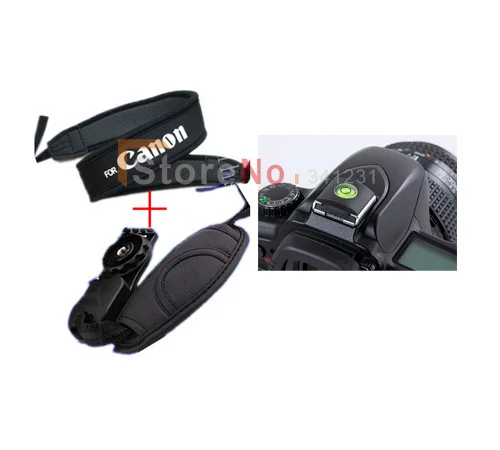3 в 1 ремешок на запястье и шею для камеры + спиртовой уровень горячего башмака для Can & n T3i T2i T1i T3 XTi XT XSi 10d 1000d