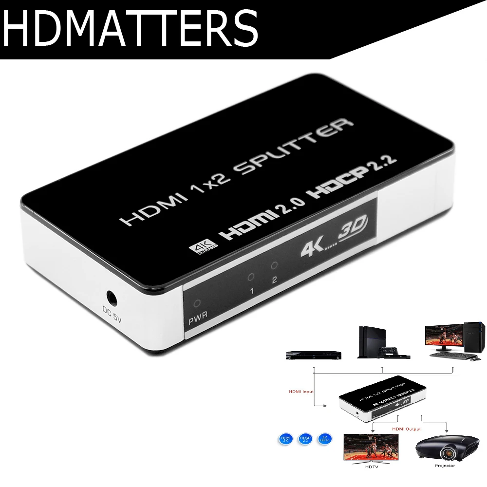 4K HDMI 2,0 сплиттер 1X2/4 HDMI 2,0 сплиттер 3X1/5X1 4K X 2 k/60 HZ 1080 P/60 HZ 3D Поддержка HDCP2.2 3D для ПК DVD