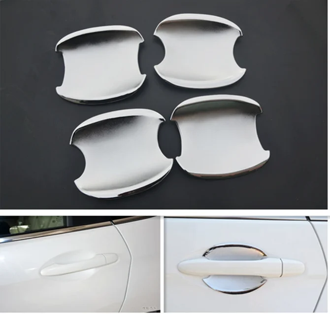 

FUNDUOO For Honda CR-V CRV 2012 2013 2014 New Chrome Door Handle Cup Bowl Covers trim Car Styling Car Accessories