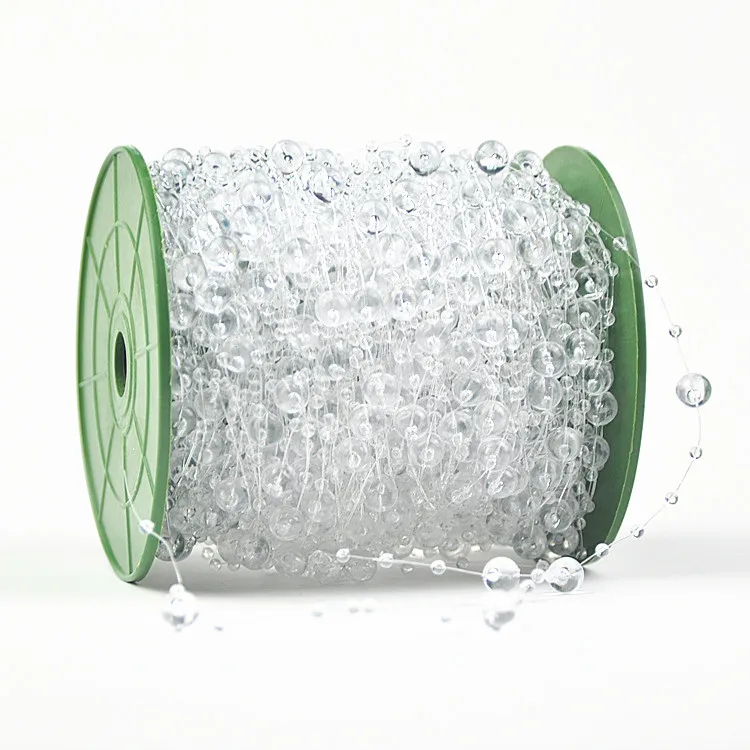 Прозрачный 1 метр лески искусственный цепочка с жемчужными бусинами гирлянды