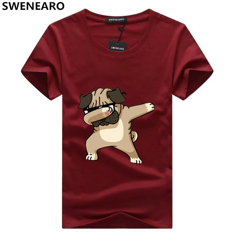 SWENEARO, мужские футболки, модные, с принтом собаки, хипстер, забавная футболка, мужская, летняя, повседневная, уличная, хип-хоп, футболка, мужские топы, 5XL