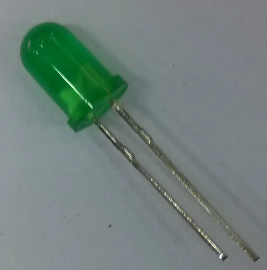 Бесплатная доставка! 1000 шт. диффузный 5 мм зеленый светодиод f5мм армейский 565-570нм