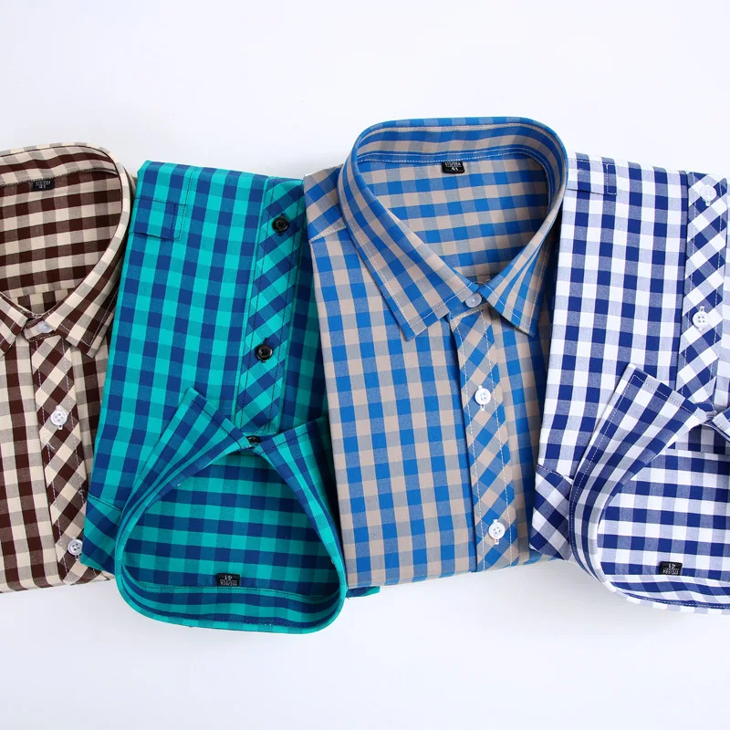 

Spring & Autumn Plaid Shirt Thin Cotton Men's Shirts Long Sleeves Men's Clothing 2018 High Quality Business Casual Camisa Social