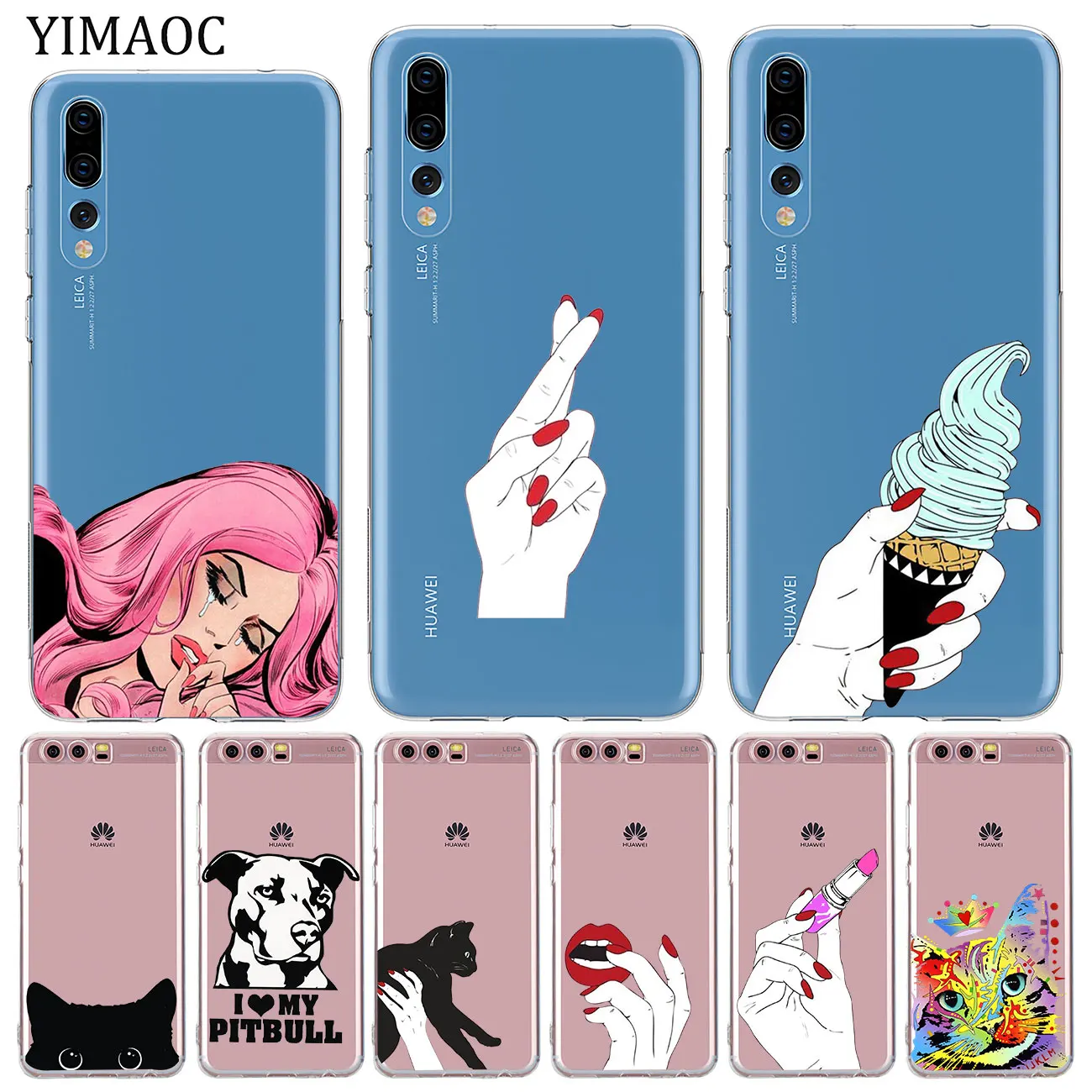 Мягкий силиконовый чехол YIMAOC для телефона Huawei P30 P20 Pro P10 P8 P9 Lite 2017 2016 2015 P smart Z