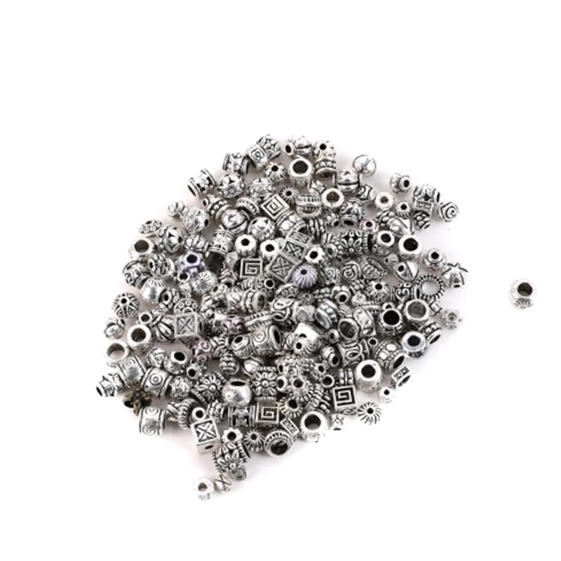 

50g (about 180pcs) Wholesale Tibetan Silver Spacer Beads Metal Charms for Diy Bracelet Craft Jewelry Making Findings
