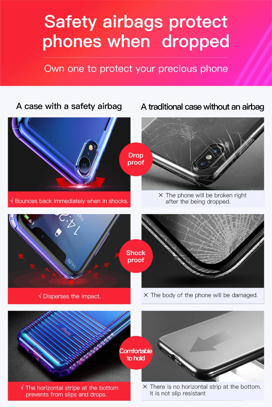 Градиентный телефонный чехол Baseus для iPhone Xs Max, Xr, X, S, R, Xsmax, противоударный мягкий силиконовый чехол-накладка для iPhone X, Max, Fundas
