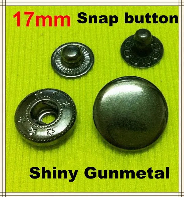

17mm Gun metal snap button (Col.shiny gunmetal)- 100 pcs/lot free shipping