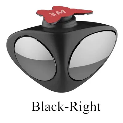 Black Right 2 в 1 Автомобильное Зеркало для слепого пятна, широкоугольное зеркало, вращение на 360 градусов, регулируемое выпуклое зеркало заднего вида, вид на переднее колесо, Автомобильное Зеркало - Цвет: Black Right