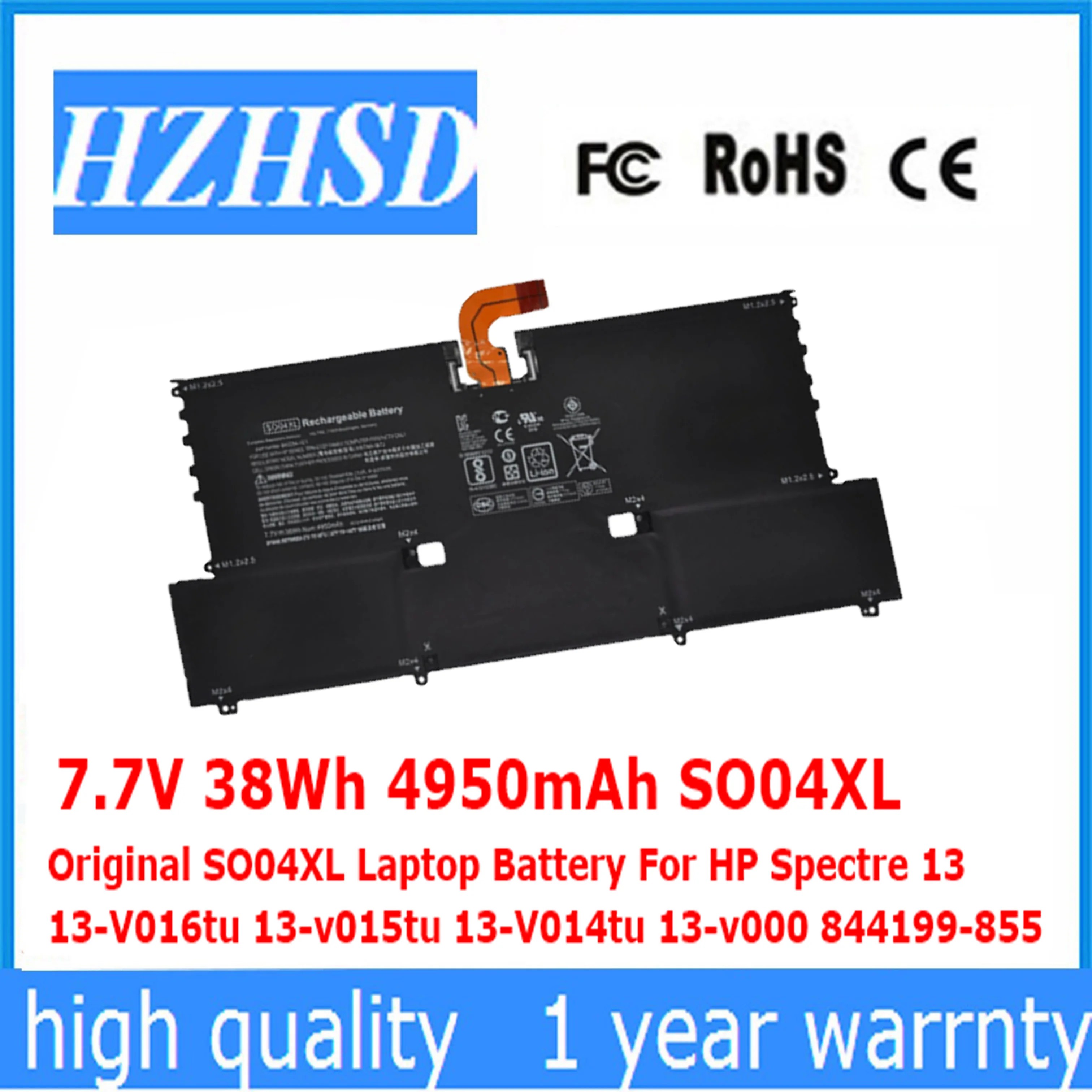 7 V 38Wh 4950 мА/ч SO04XL оригинальный ноутбук Батарея для HP призрак 13 V016tu v015tu V014tu v000 844199