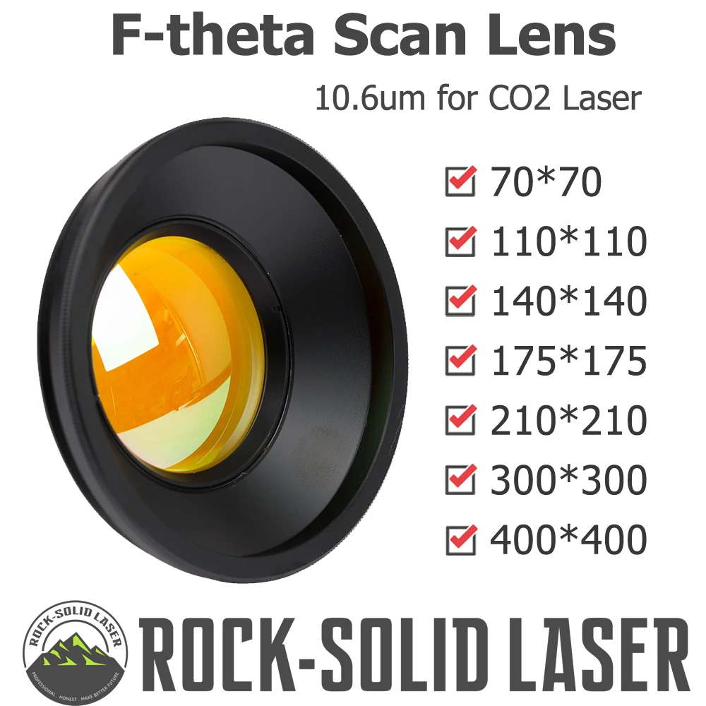 M85 CO2 F-theta сканирующая линза, линза для поля 10.6um 10600nm 50x50-600x600 FL63-650mm для CO2 лазерной маркировки деталей машины