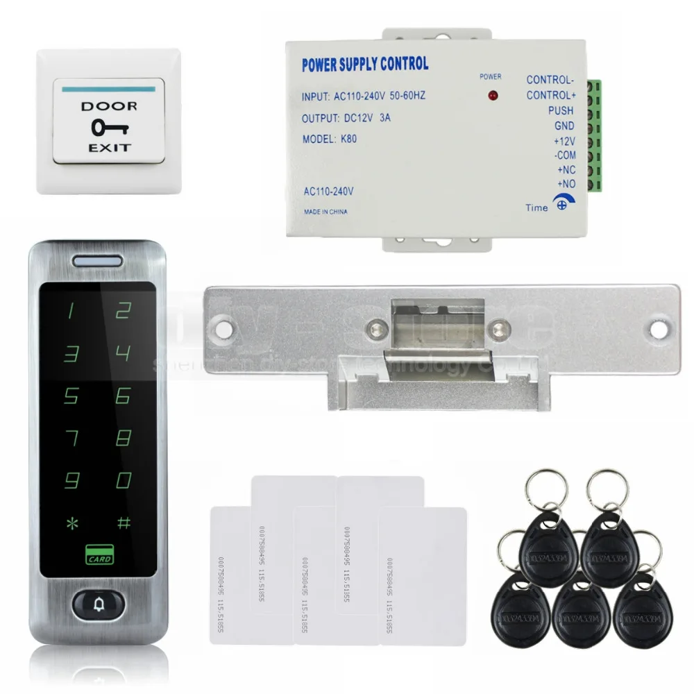 DIYSECUR 8000 Пользователей RFID Reader Сенсорная Панель Пароль Клавиатуры Дверей Система