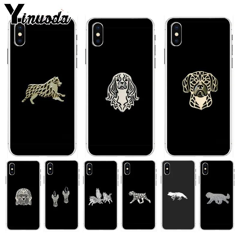 Yinuoda брошь с изображением милой собаки кавалера Кинга Чарльза рисунком для iPhone 8 7