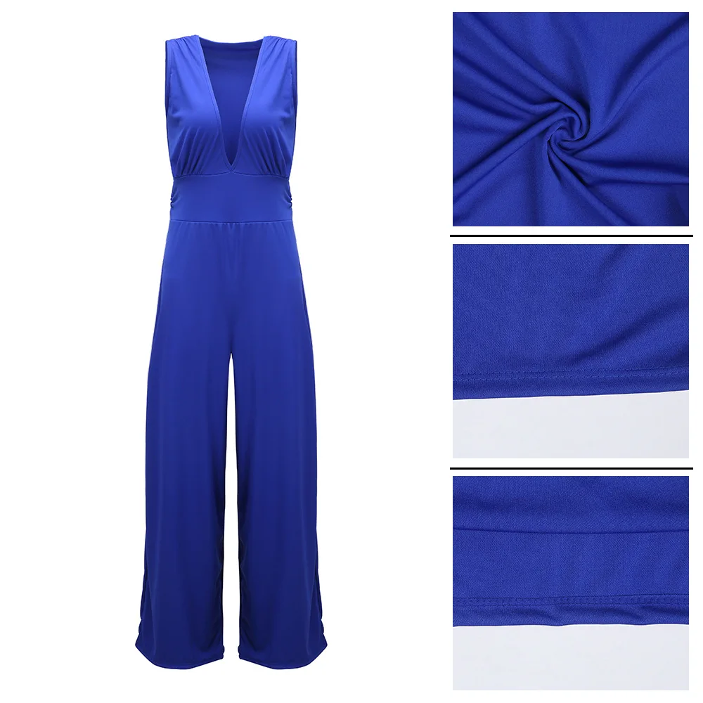 Женские комбинезоны с глубоким V-образным вырезом в европейском и американском