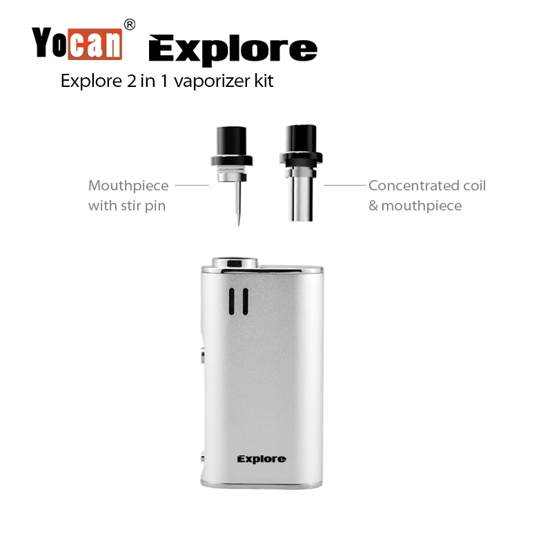 Yocan исследовать сухой травы испаритель 2 в 1 Vape комплект 2600 мАч батарея воск