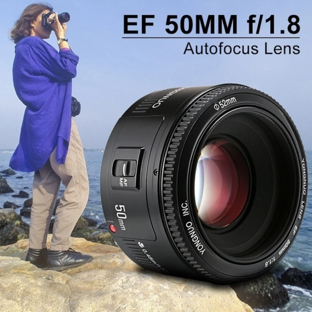 Объектив YONGNUO YN50mm F1.8 с большой апертурой и автофокусом объектив DSLR для камеры canon