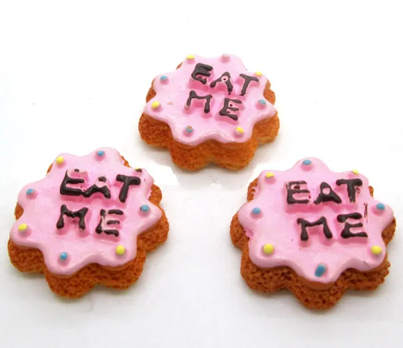 20 шт. розовые украшения из смолы Eat Me с плоским основанием кабошон скрапбукинг