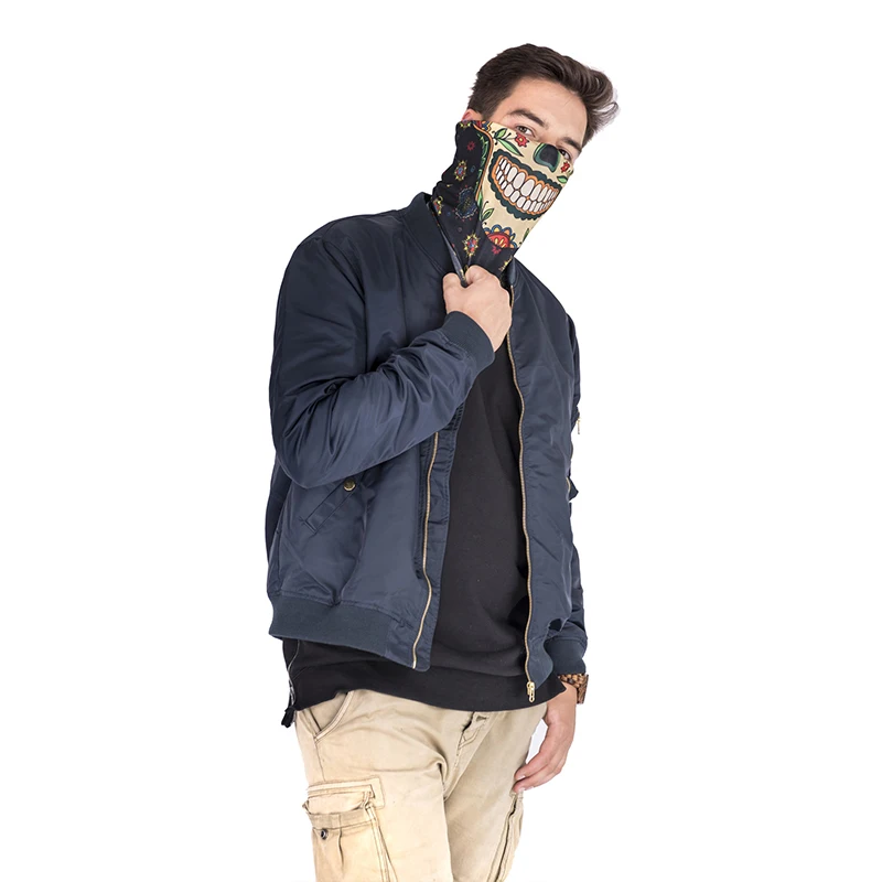 3D череп Волшебные банданы Спорт на открытом воздухе велосипед мульти функциональное оголовье геометрические трубчатые кольца Шарф