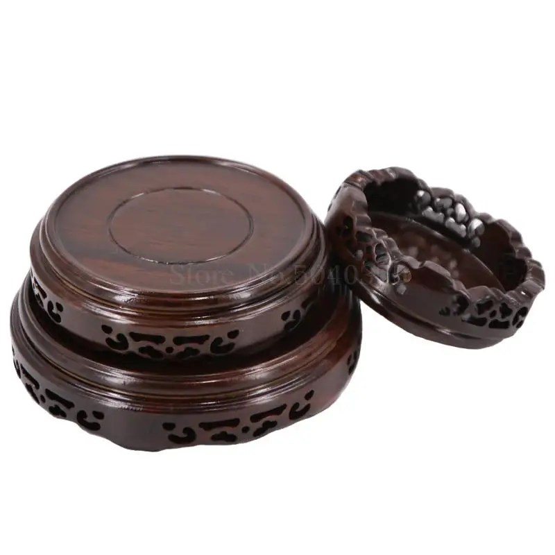 Подставка из массива дерева украшения каменный камень чайник бонсай ваза