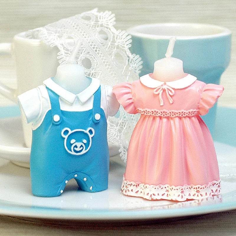 Children's Birthday Party Decoration Birthday Candle Creative Princess Cake Decoration Baby Skirt Dress Boys Girls Candle Sets