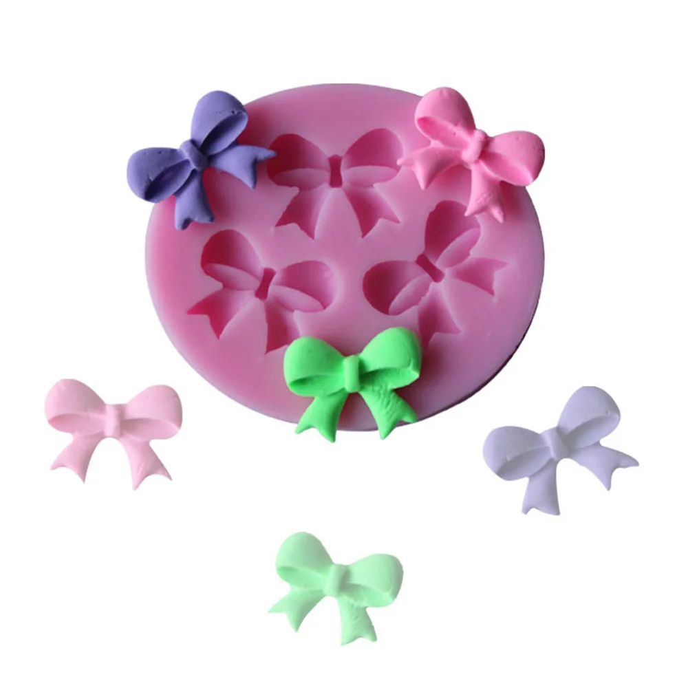 

Bakeware Bow Cake Mould Tool Candy Silicone Mold Sugarcraft Cake Butterfly Bow Knot Design Fondant Decorating Mould Tools KC1170