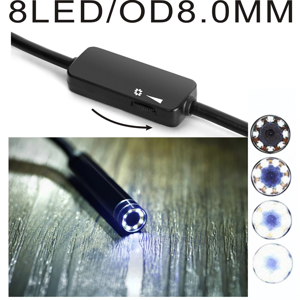 Камера-Бороскоп USB Type-C 720P 8 мм Водонепроницаемая мини-камера-эндоскоп для Android