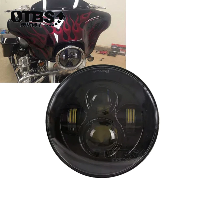OTBS для мотоцикла Harley 7 дюймов светодиодный проектор налобный фонарь FLS FLSTC FLSTF FLSTFB