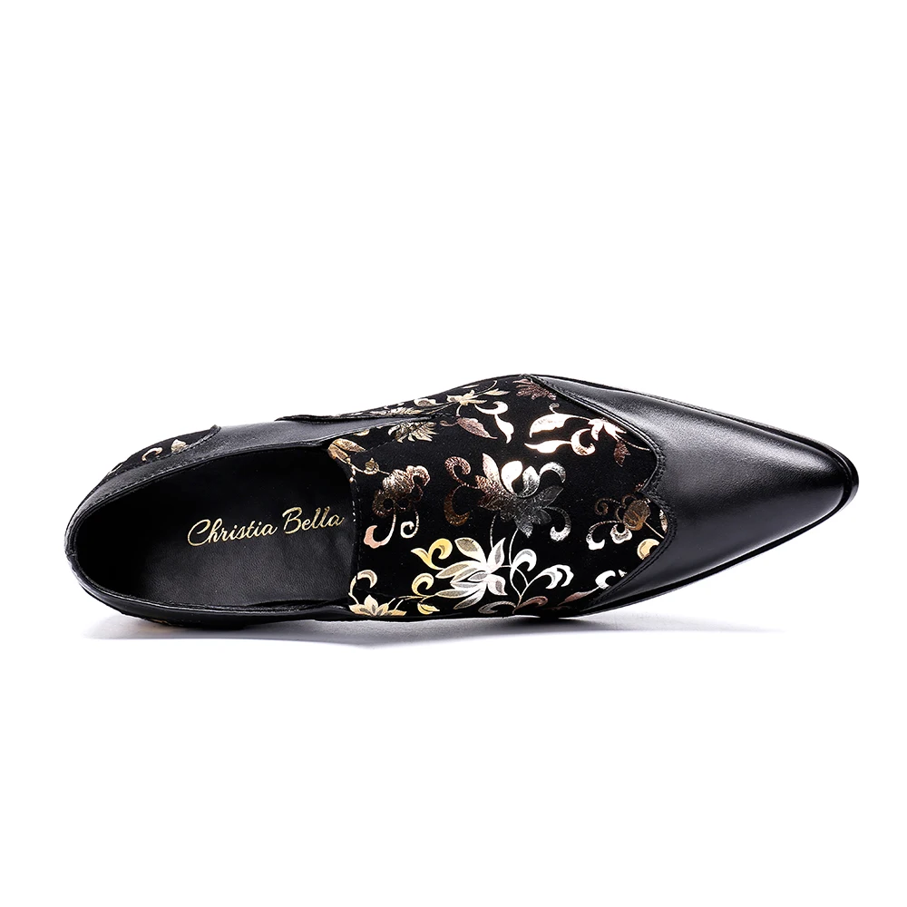Christia Bella с открытым носком и украшениями в виде золотых модельные туфли застежкой