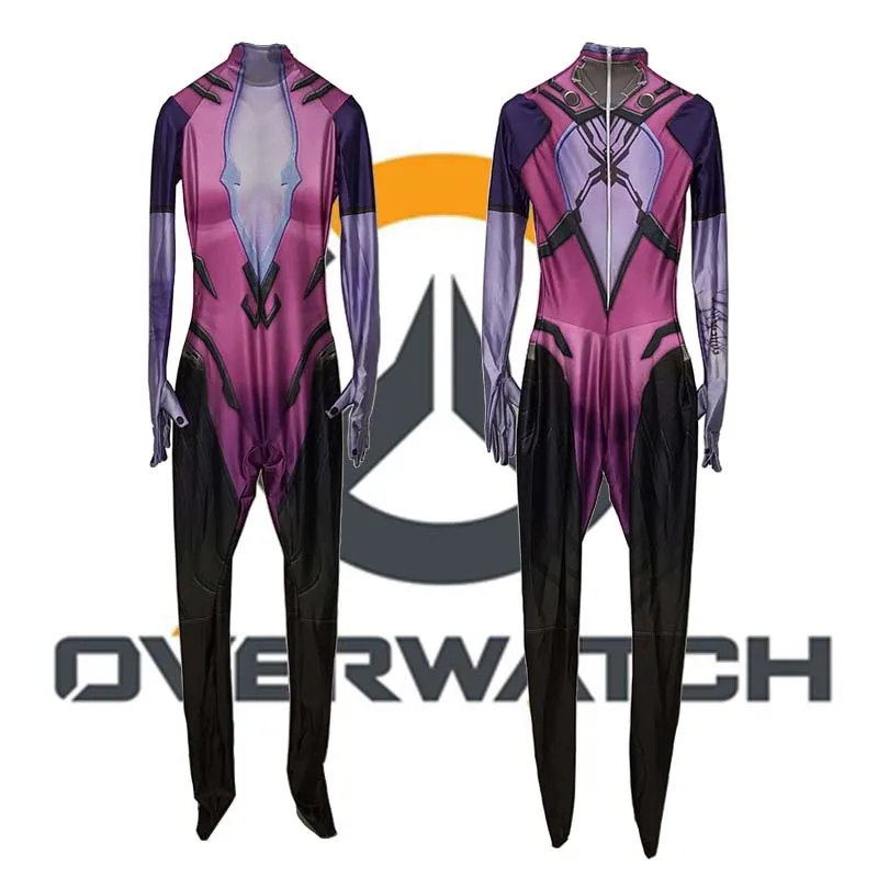 OW cosplay Amelie Lacroix widowmaker costume Halloween costumes for women Adult sexy jumpsuit custom made 3D |