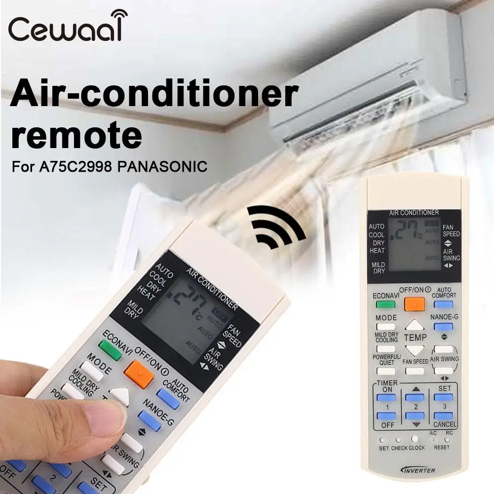 White A75C2998 Controller Replacement Air Conditioning RC for Panasonic Portable Premium | Электроника